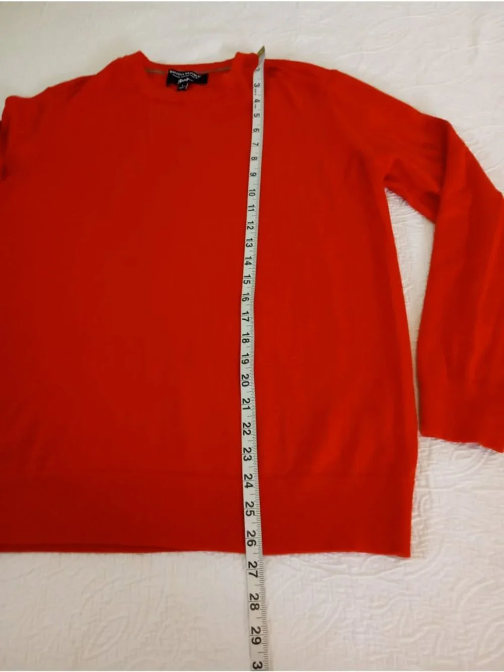 Banana Republic Italian Merino Wool Sweater Red Crewneck Mens Size L